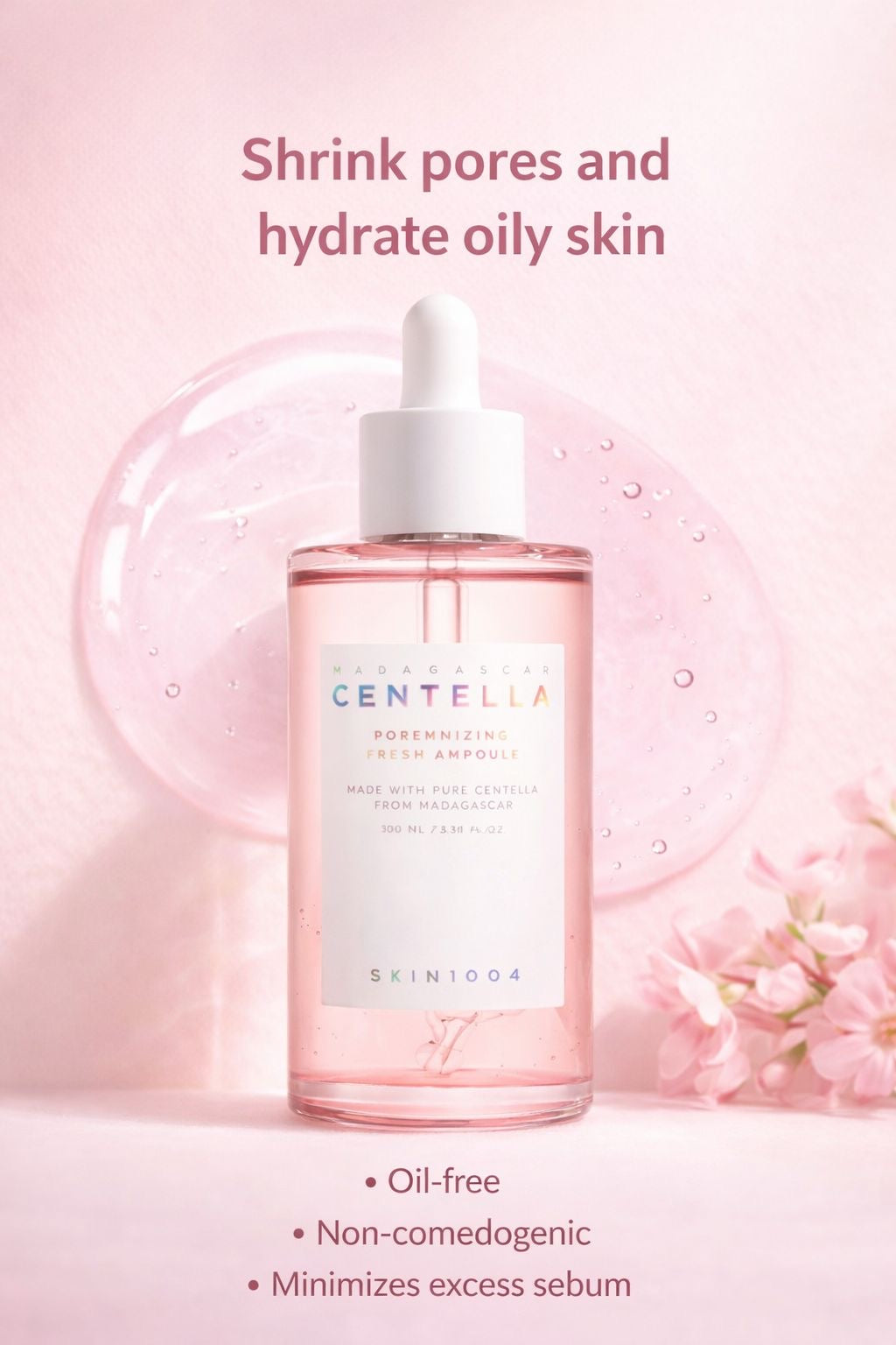 أمبولة SKIN1004 مدغشقر سنتيلا الوردي المنعشة لترطيب البشرة 50 مل